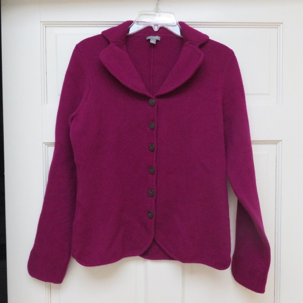 Ann Taylor fuchsia cardigan sweater blazer size M